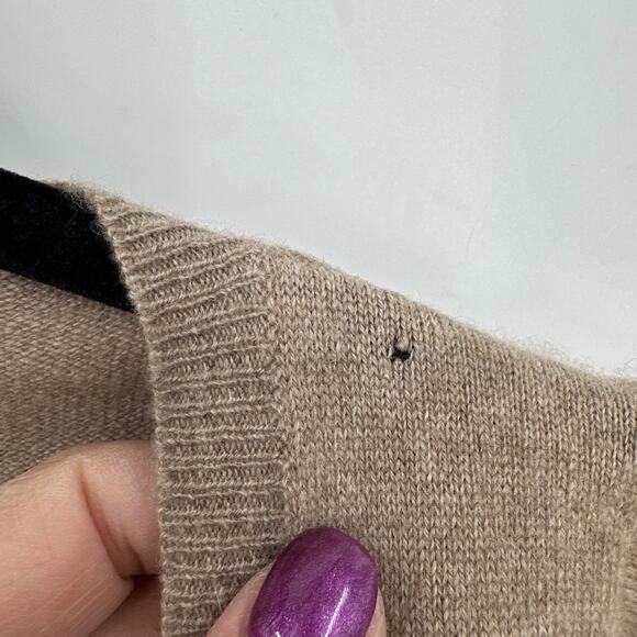 Marni 100% Cashmere Tan Open Front Cardigan Sweater Size 42/ US 10 - Picture 3 of 8